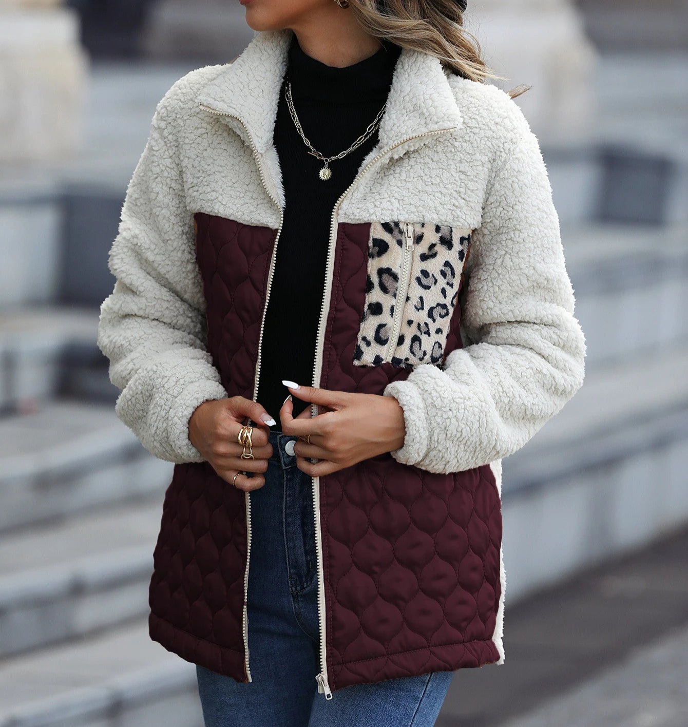Feroce | Quilted Sherpa Jacket