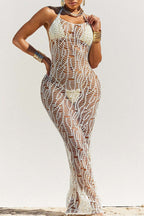 Hally | Bikini And Open Knit Cover Up Set