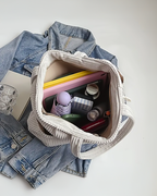 Tilda | Ribbed Tote Bag with Cord Detail