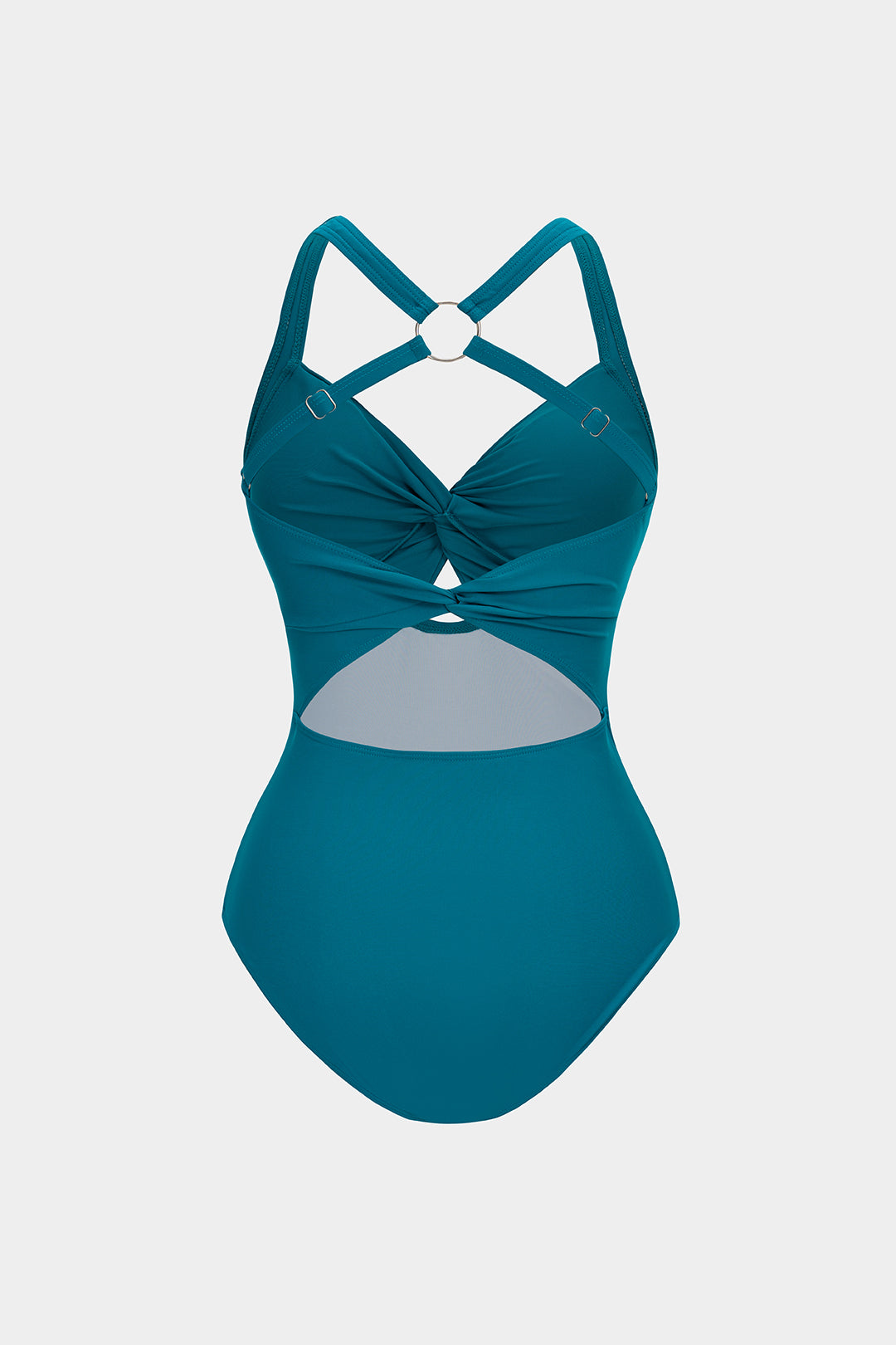 Metallic Cut Out One-Piece Swimsuit