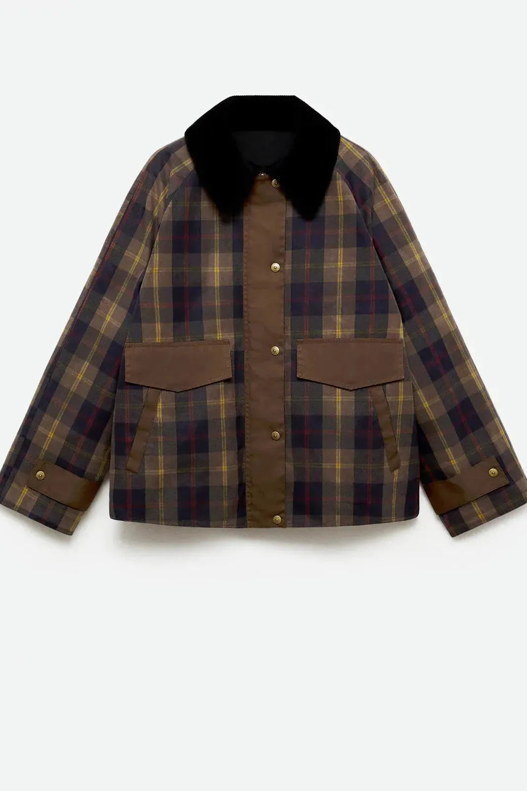 Tessa Classic Jacket in timeless plaid, featuring a straight-cut design and fully lined interior for a stylish and comfortable fit. - 7