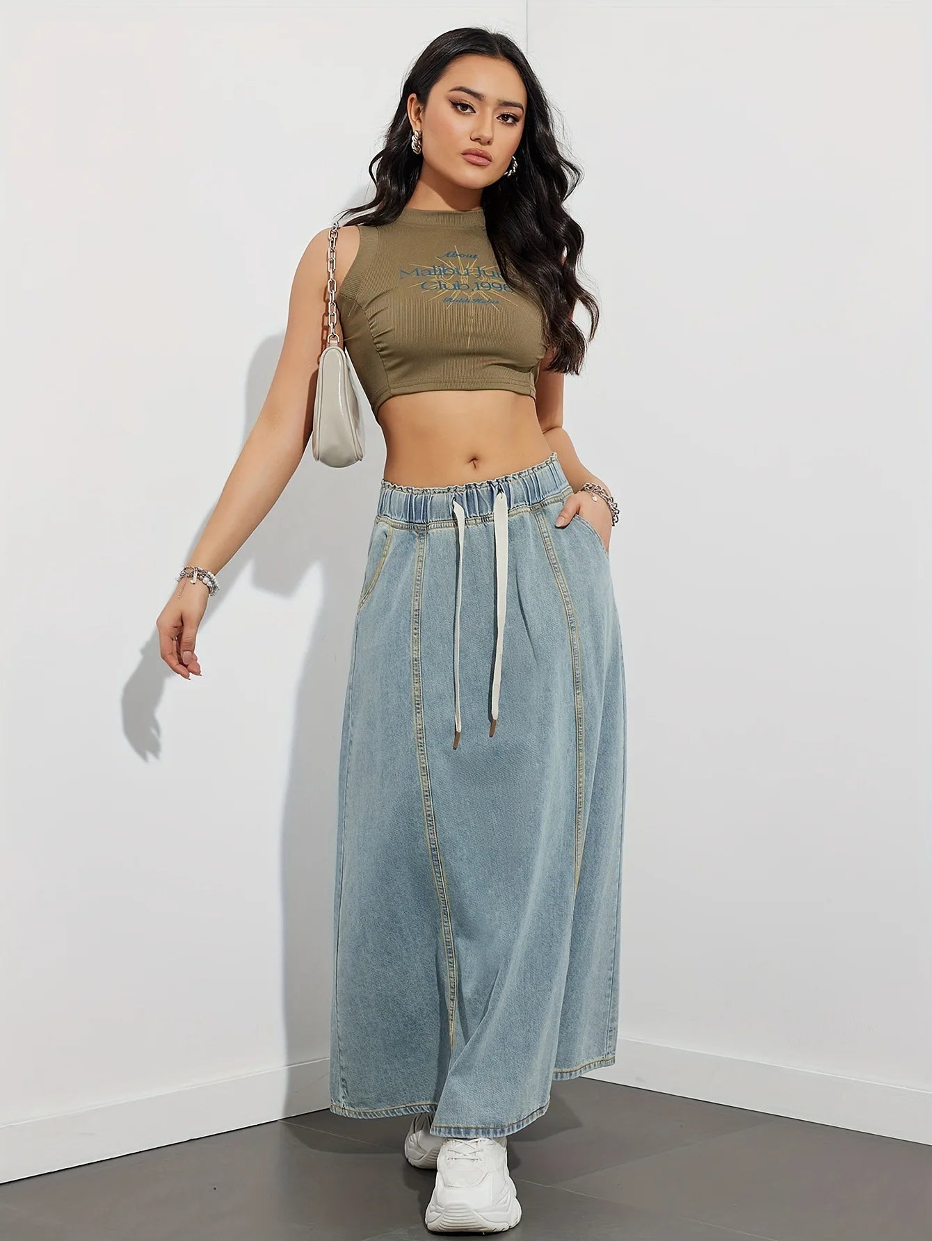 Arielle A-Line Denim Skirt