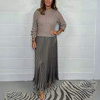 Clara | Chic Pullover and Pleated Skirt Set