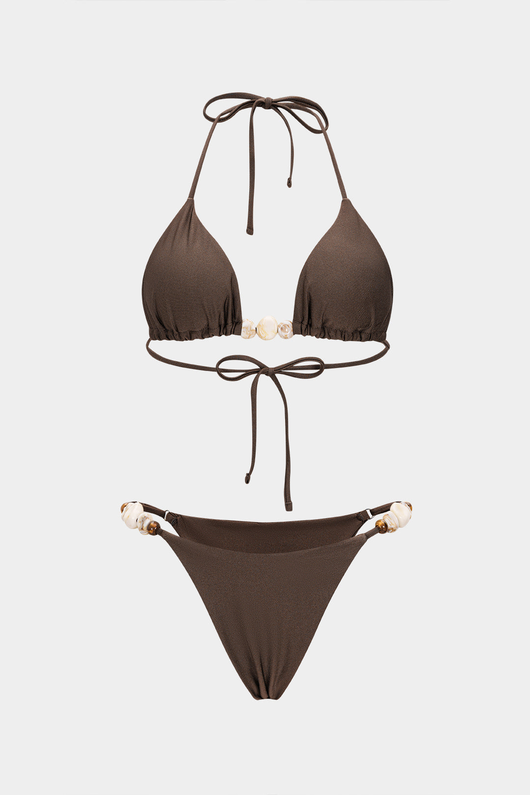 Beaded | Tie-Up Bikini Set