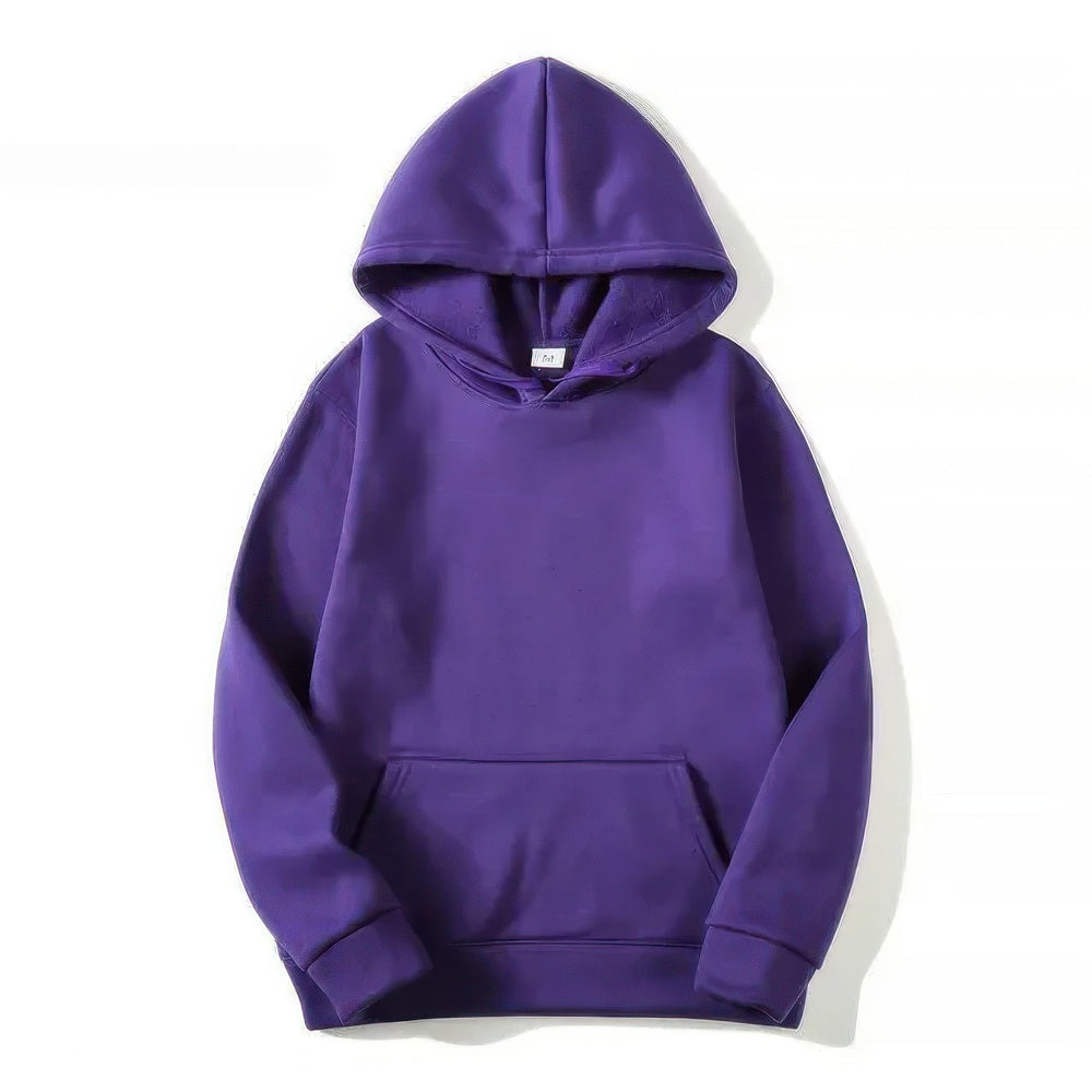 Unisex Elysian Basic Hoodie in soft polyester, featuring a classic pullover style, perfect for casual wear and comfort. - 12