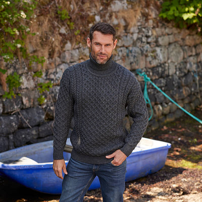 Aran | Fisherman Turtleneck Wool Sweater