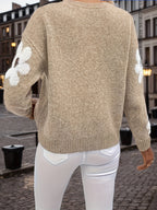 Fleur Sweater in soft knit fabric featuring a relaxed fit, perfect for cozy layering and stylish comfort. - 2