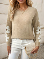 Fleur Sweater in soft knit fabric featuring a relaxed fit, perfect for cozy layering and stylish comfort. - 5