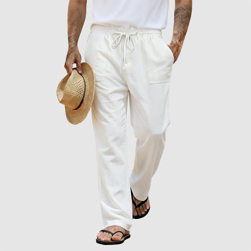 Aero Men's Pants | Lightweight Linen Blend, Relaxed Fit 1