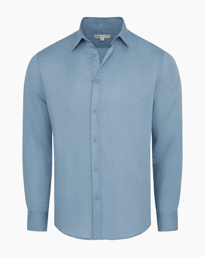 Aero Men's Shirt | Lightweight Linen-Tencel Blend, Relaxed Fit 0