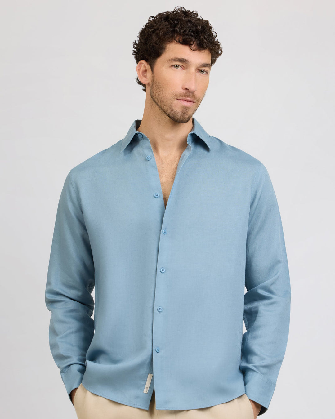 Aero Men's Shirt | Lightweight Linen-Tencel Blend, Relaxed Fit 1