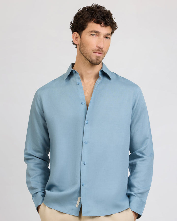Aero Men's Shirt | Lightweight Linen-Tencel Blend, Relaxed Fit 1