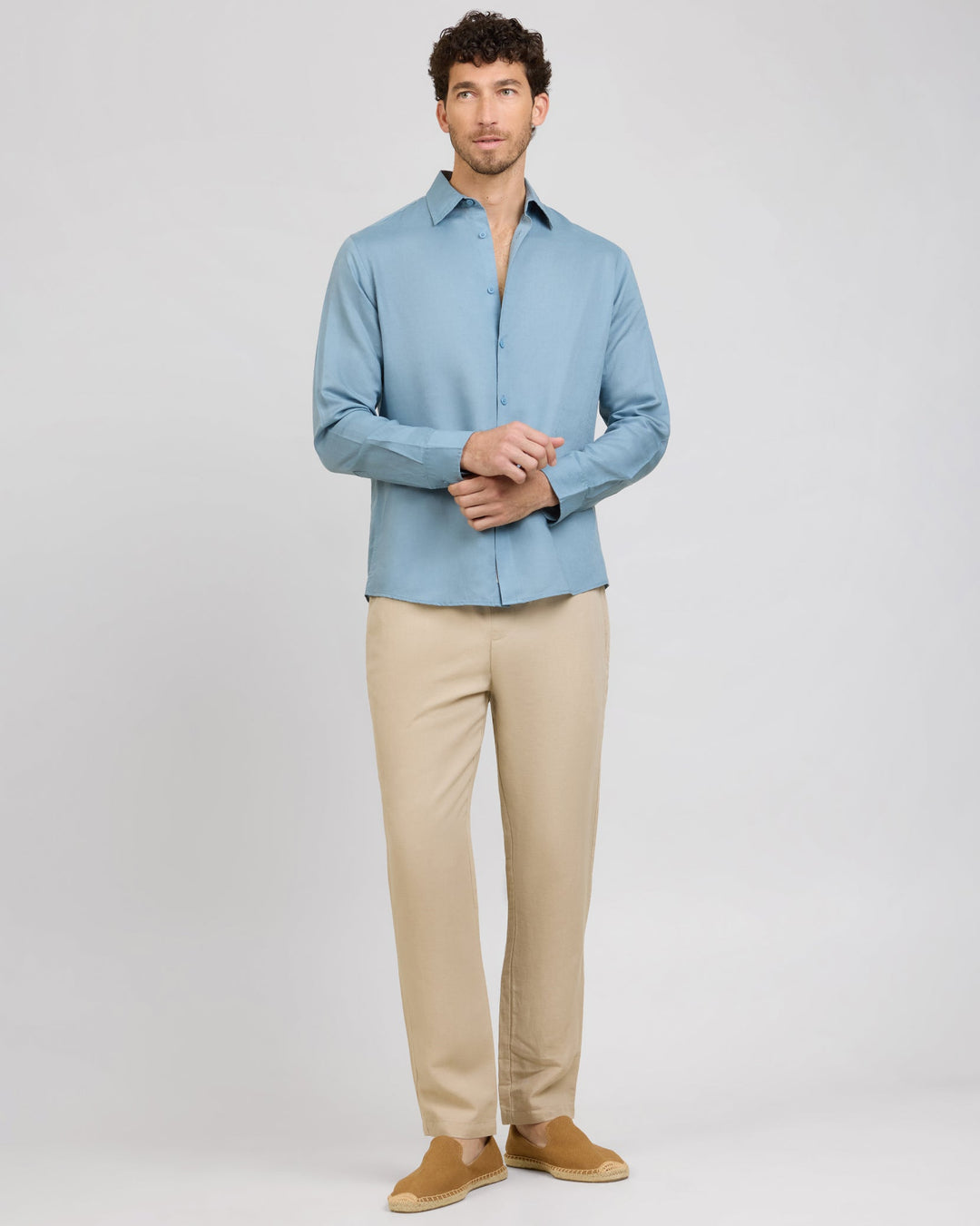 Aero Men's Shirt | Lightweight Linen-Tencel Blend, Relaxed Fit 2