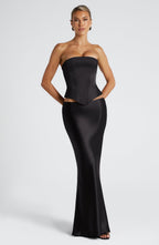 Alva Maxi Skirt | Bias-Cut Satin, Fully Lined Long Skirt for Women 0