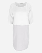 Aqua Linen Dress | Color-Block, Relaxed Fit, Knee-Length 2