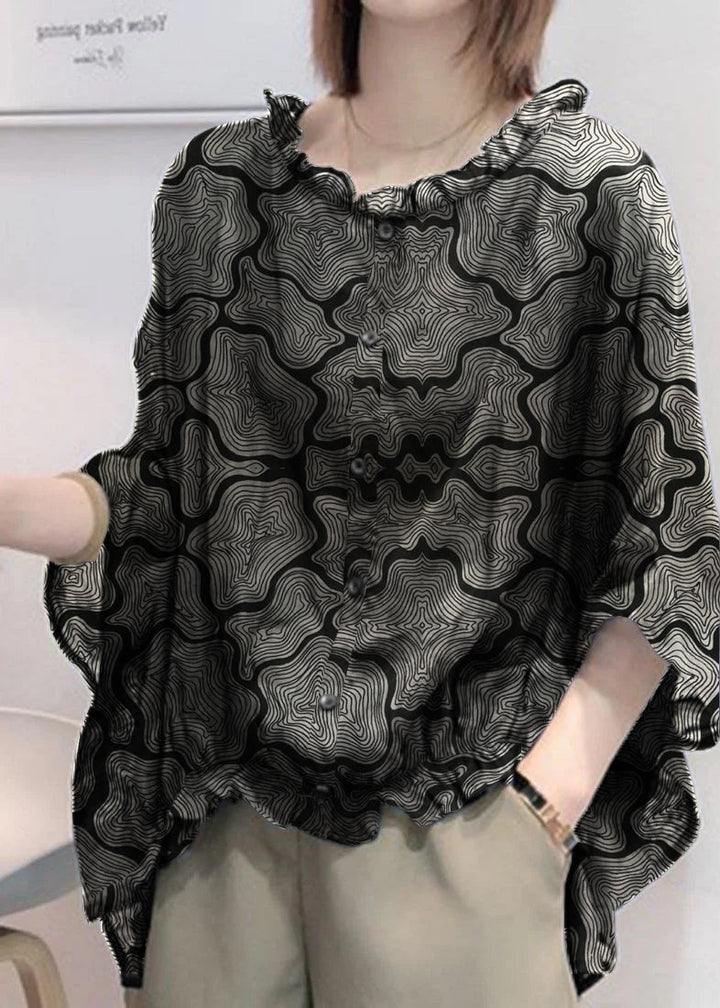 Aqua Ruffle Blouse | Plus Size, Cotton-Linen Blend 12