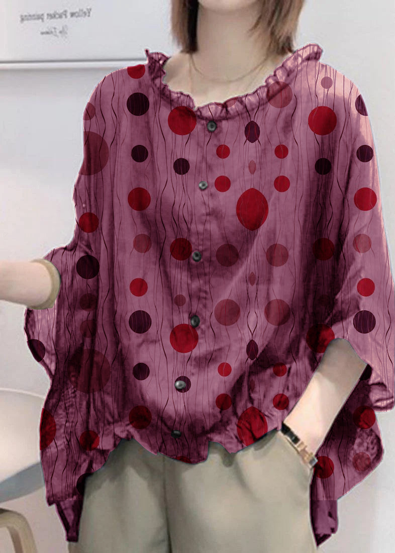 Aqua Ruffle Blouse | Plus Size, Cotton-Linen Blend 13