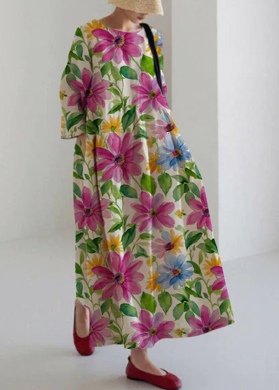 Aqua Summer Dress | Cotton Patchwork with Pockets 6