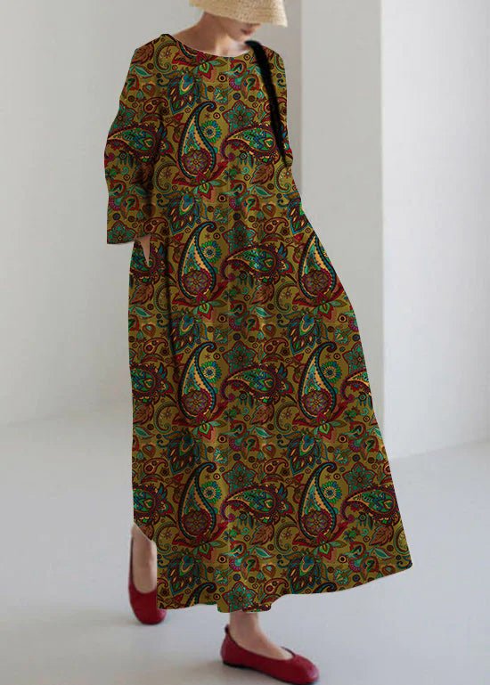 Aqua Summer Dress | Cotton Patchwork with Pockets 7