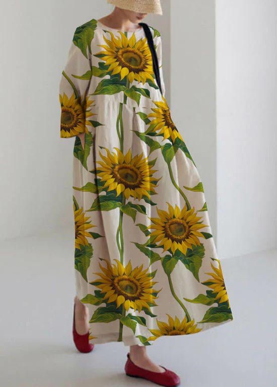 Aqua Summer Dress | Cotton Patchwork with Pockets 8