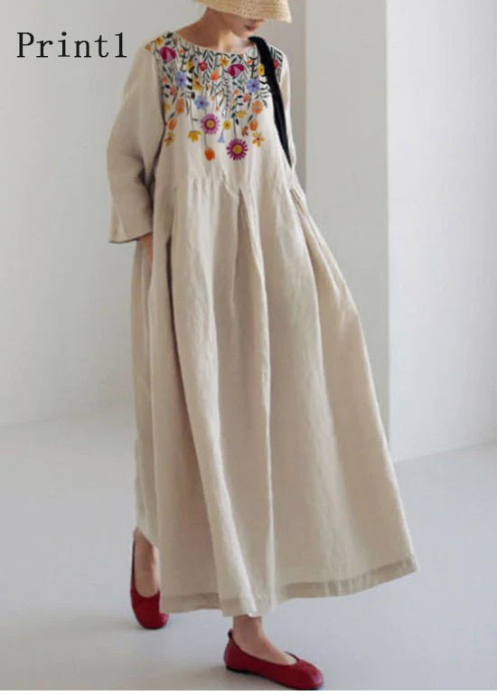 Aqua Summer Dress | Cotton Patchwork with Pockets 9