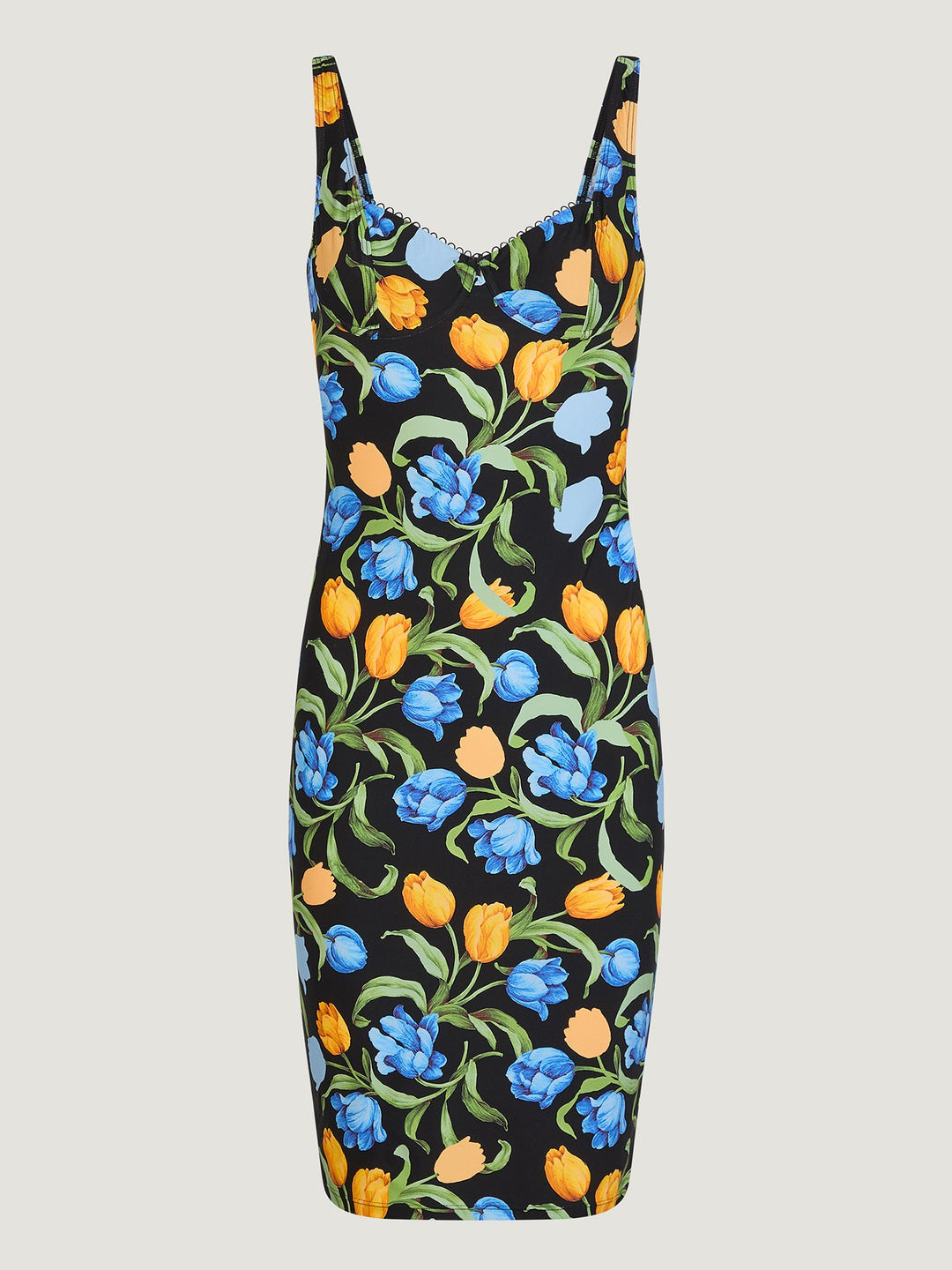 Arielle Women's Dress | Black Floral Print, V-Neck Back, Cocktail Party 6
