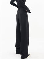 Astra Wide Leg Trousers | Asymmetrical Design, Black Dress Pants for Women 5