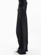 Astra Wide Leg Trousers | Asymmetrical Design, Black Dress Pants for Women 6