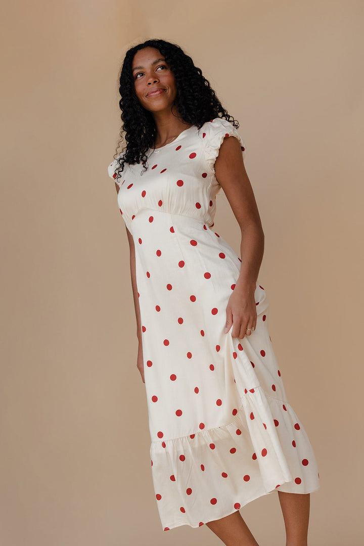 Ava Polkadot Midi Dress | Lightweight, Flattering Summer Dress for Women 0