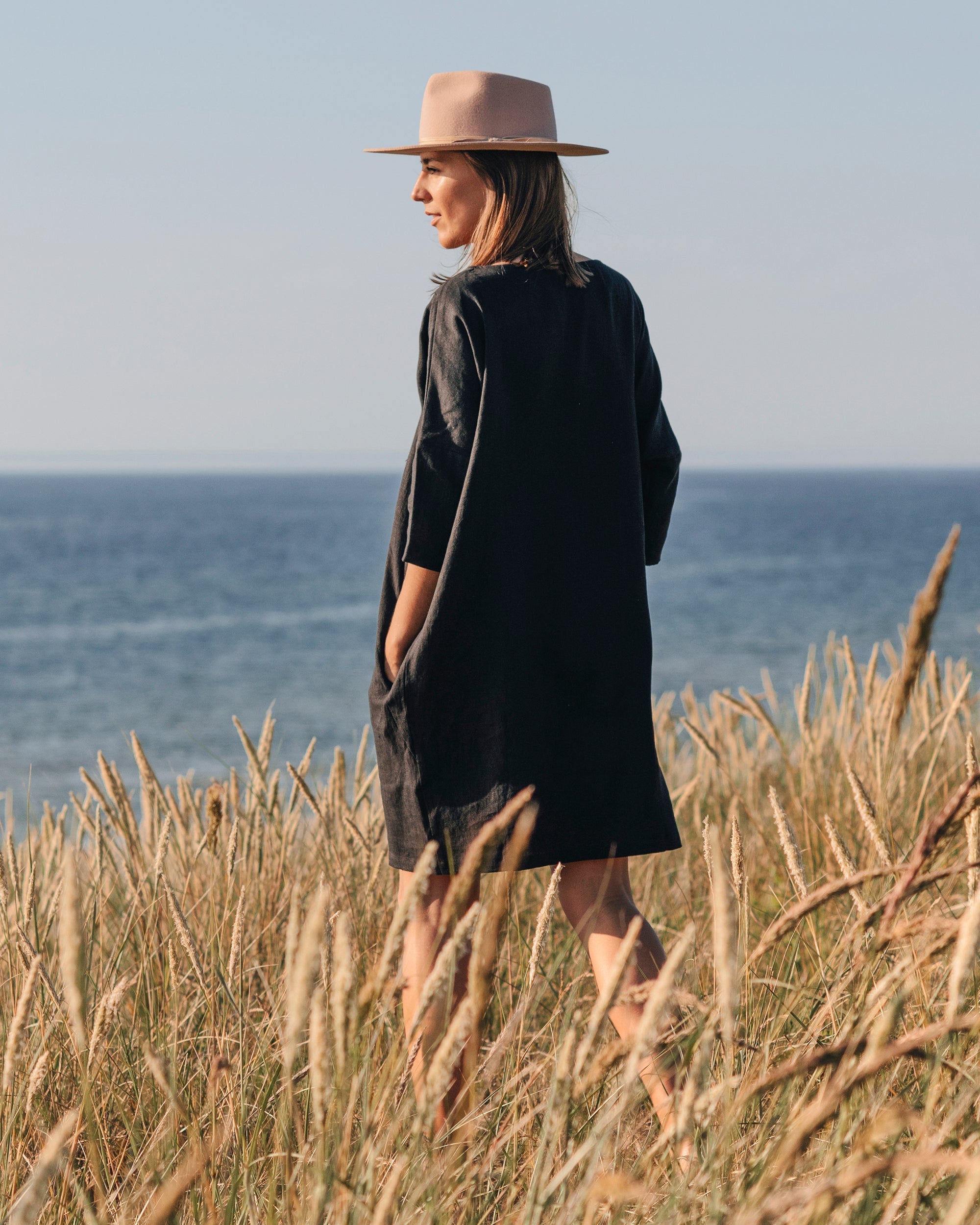 Ava Women's Dress | Relaxed Fit Linen, Knee-Length Summer Dress 2