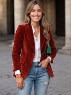 Red Royale Velvet Blazer
