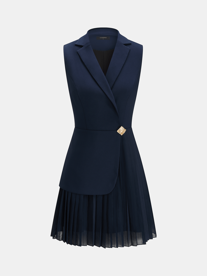 Bela Women’s Dress | Pleated Mini, Sleeveless Summer Cocktail Dress 1