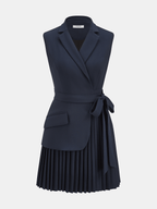 Bella Blazer Dress | Belted, Sleeveless Polyester 2