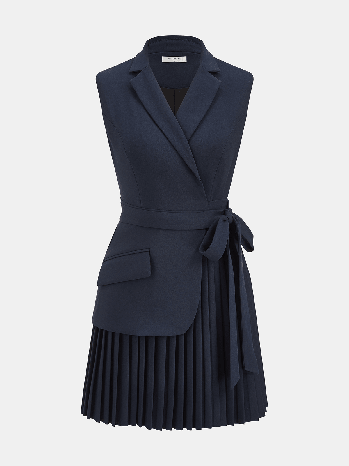 Bella Blazer Dress | Belted, Sleeveless Polyester 2