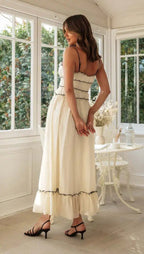 Bella Boho Maxi Dress | Lightweight, Spaghetti Strap Ruffle Hem for Summer and Wedding Guests 3