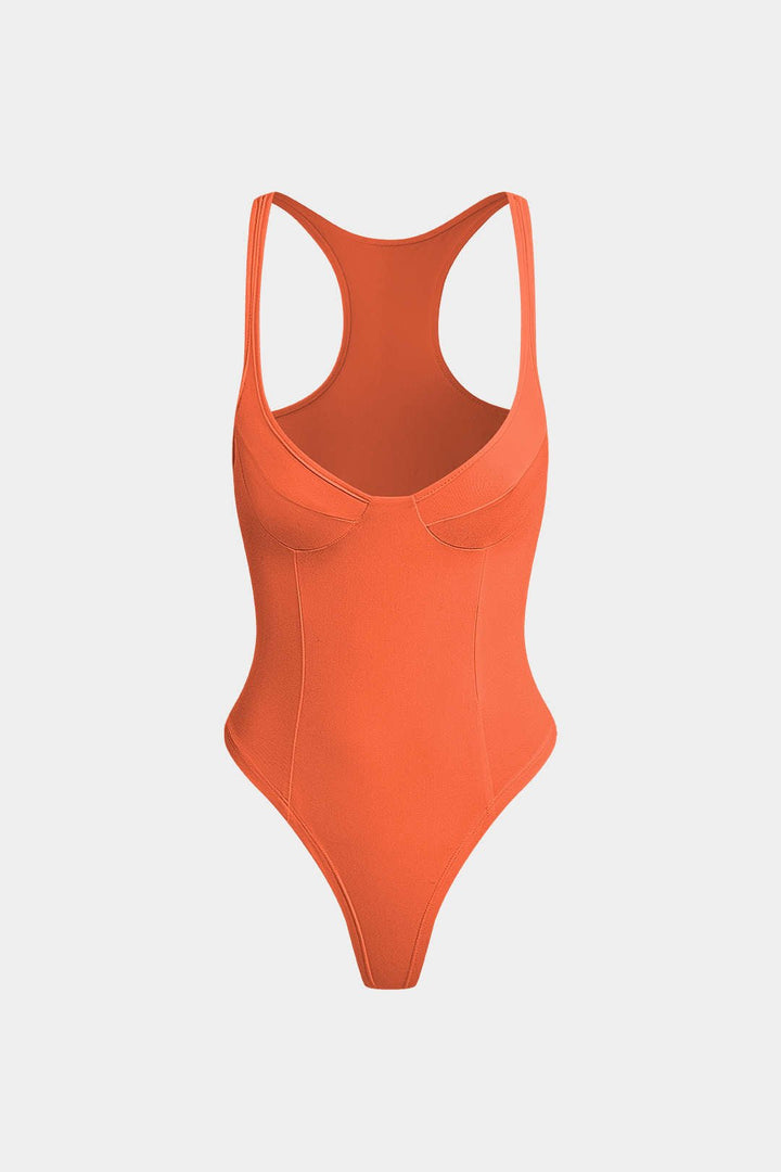 Bella Deep-V Neck Bodysuit | Soft Stretch Fabric, Body-Hugging Fit 11