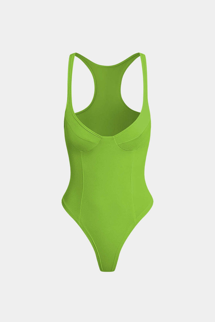 Bella Deep-V Neck Bodysuit | Soft Stretch Fabric, Body-Hugging Fit 12