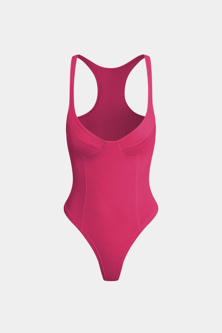 Bella Deep-V Neck Bodysuit | Soft Stretch Fabric, Body-Hugging Fit 13
