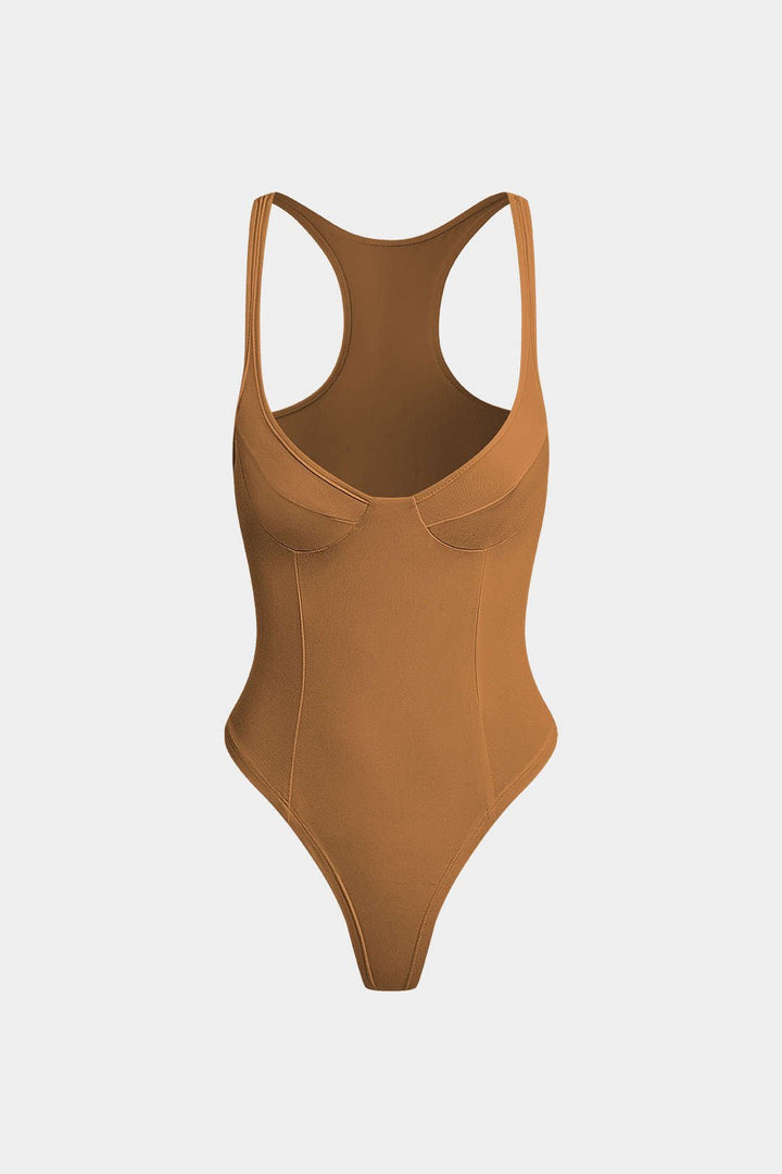 Bella Deep-V Neck Bodysuit | Soft Stretch Fabric, Body-Hugging Fit 7