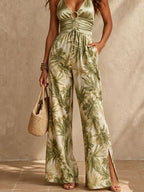Bella Elegant Jumpsuit Women | Satin Halter, Wide-Leg Design 2