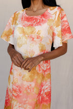Bella Floral Dress | Midi Length, Lightweight Summer Wedding Guest Dress 0