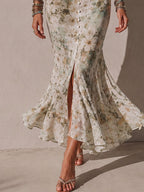 Bella Maxi Dress | Floral Chiffon, Lace-Trim Summer Dresses for Women 1