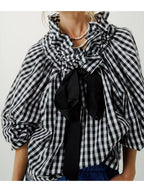 Bellarine Womens Blouse | Oversized Cotton, Ruffled Collar 1