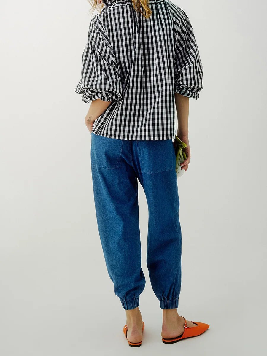 Bellarine Womens Blouse | Oversized Cotton, Ruffled Collar 3