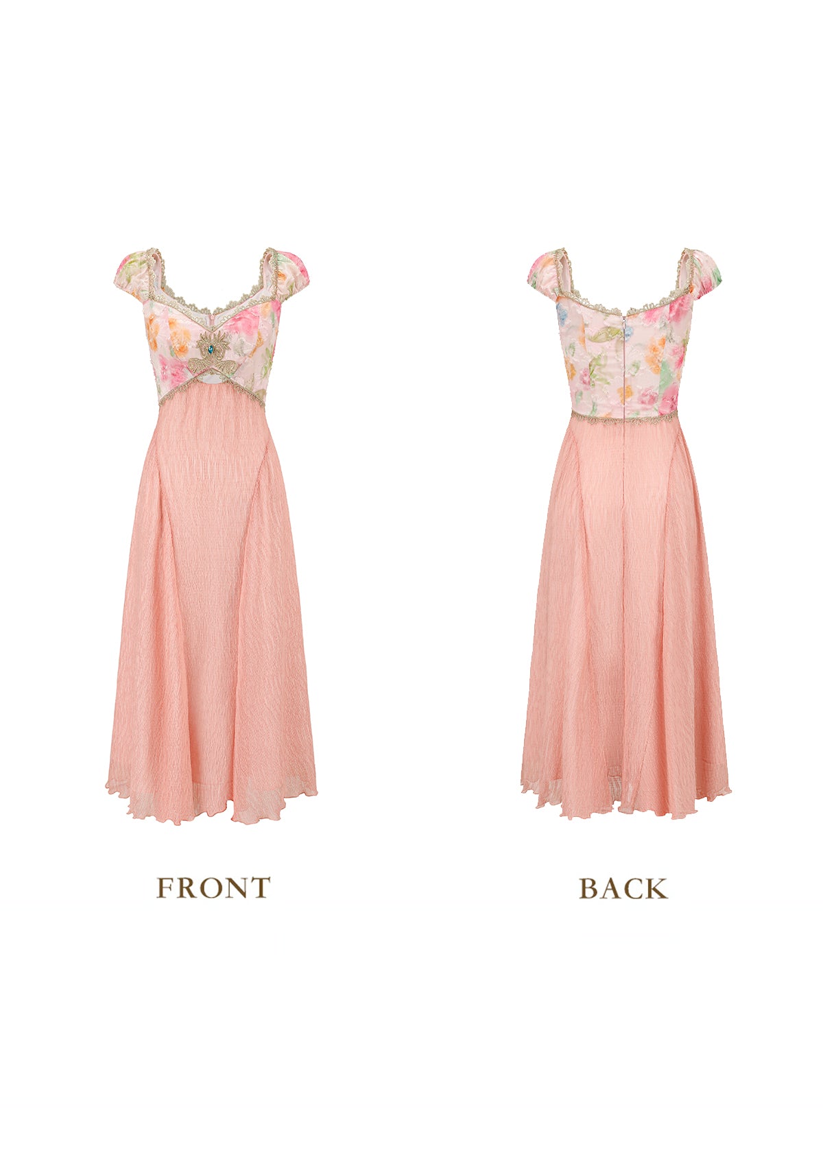Blaze Cloud Dress | Lace Embroidery, Lightweight Chiffon Summer Dress for Women 0