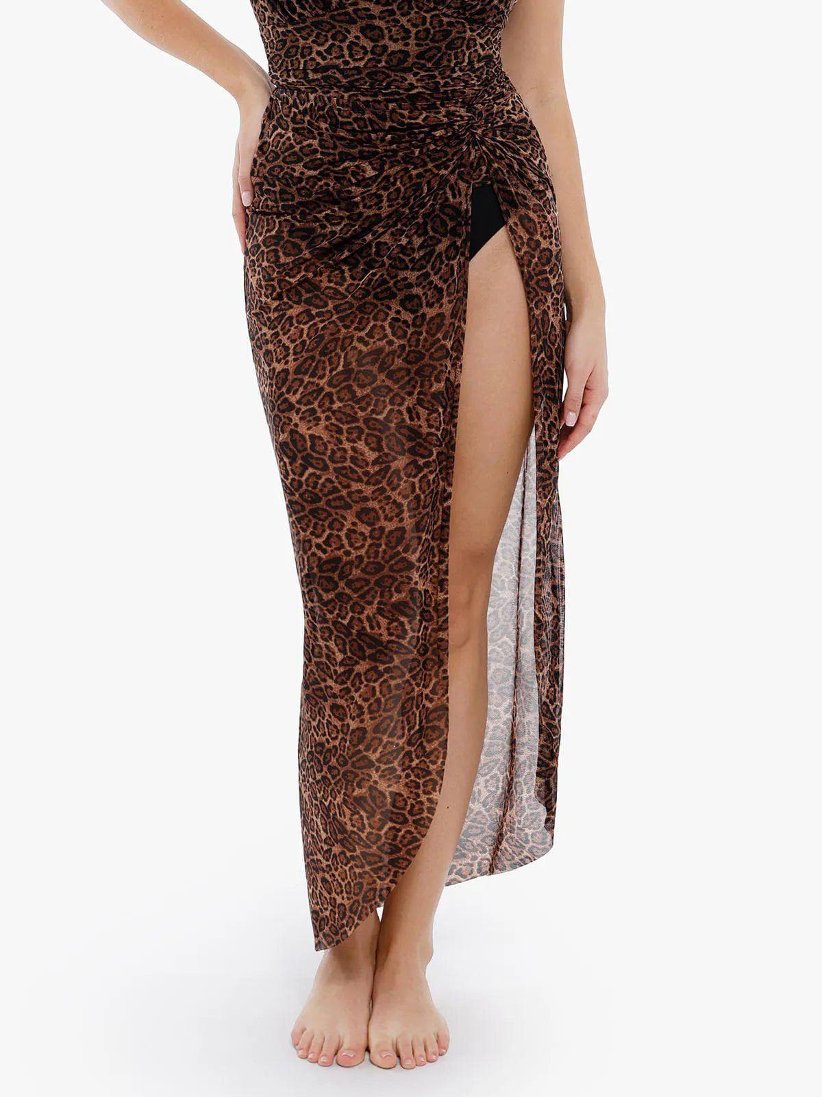 Breeze Mesh Sarong | Lightweight Leopard Print Cover Up for Women 8