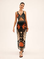 Breezy Bird Print Maxi Skirt | Mesh Fabric, Regular Fit, Long Skirt for Women 2