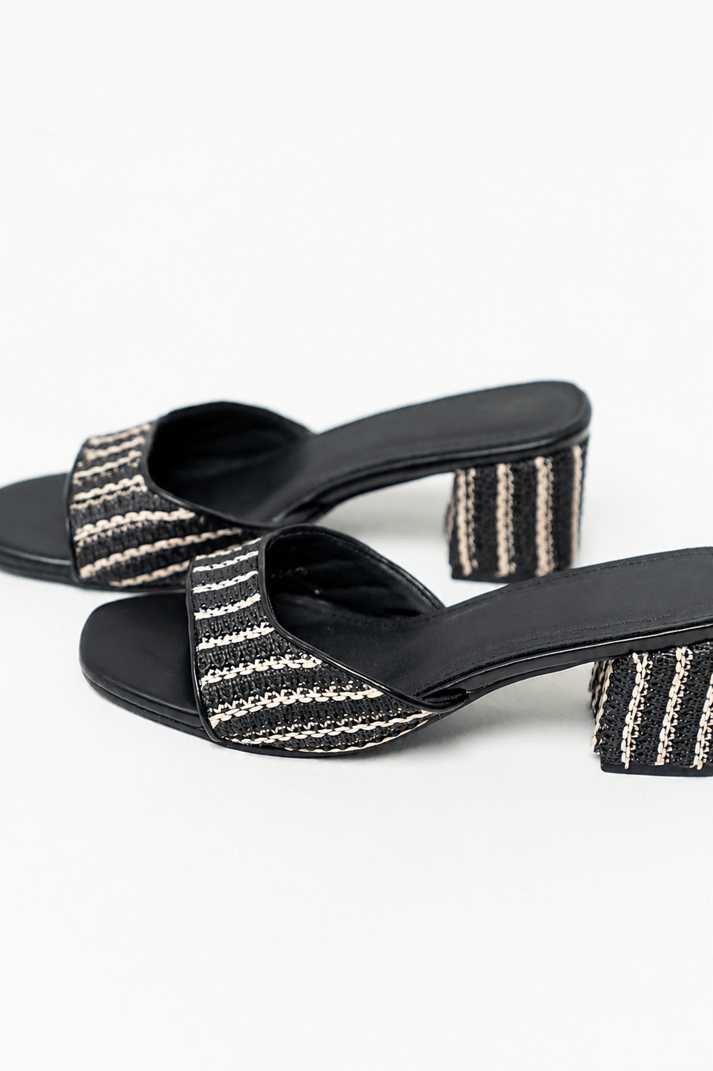 Breezy Heeled Sandals | Raffia Upper, Padded Insole 2