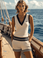 Breezy Sports Set | Soft Knit, Sleeveless Top and Shorts 1