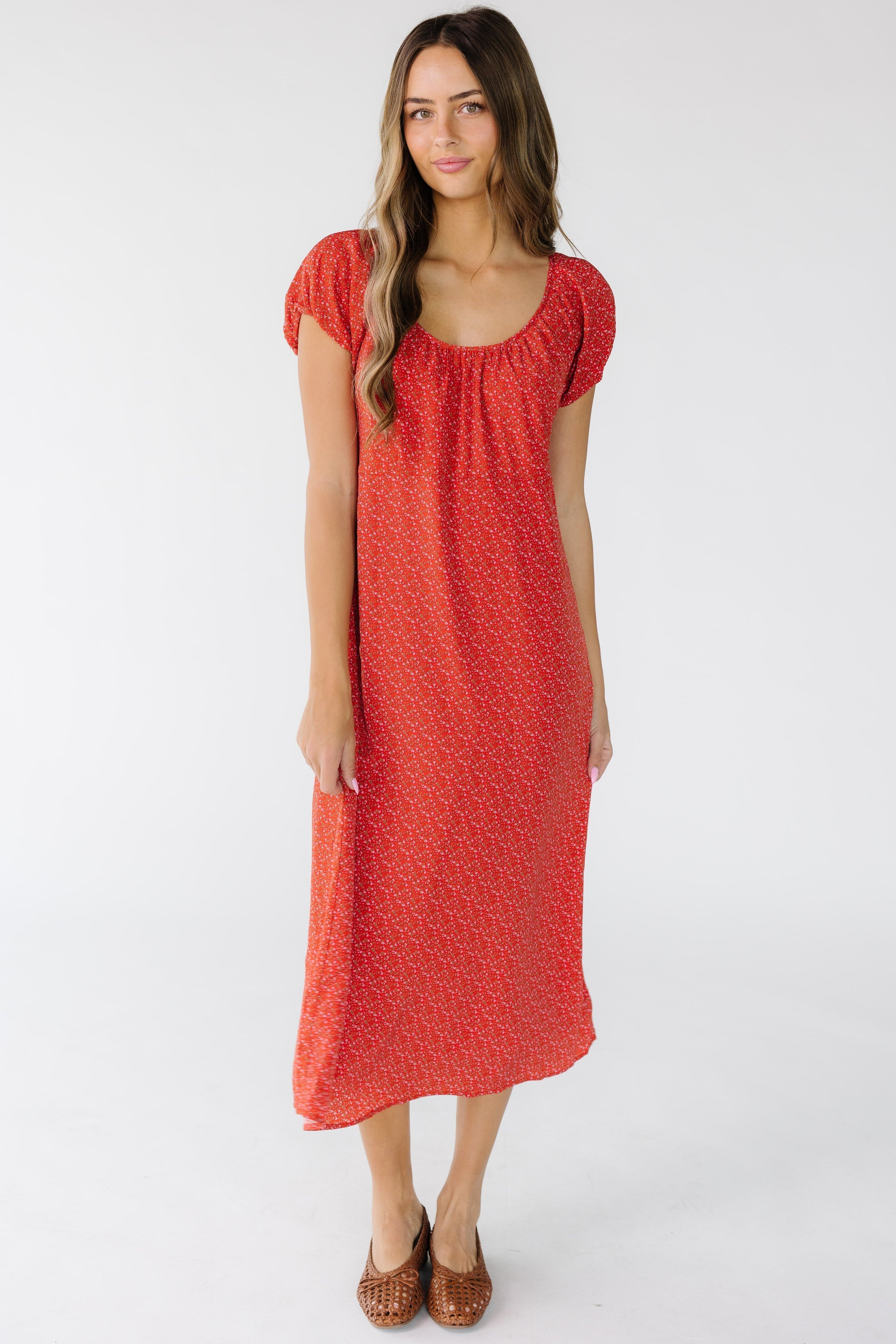 Breezy Summer Dress | A-Line, Back-Tie, Midi, 100% Polyester 3